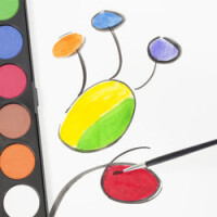 LEFRANC BOURGEOIS Deckfarbkasten, 12 Farben inkl. Pinsel