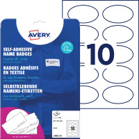 AVERY Zweckform Namensetiketten, 88,9 x 31 mm, weiß