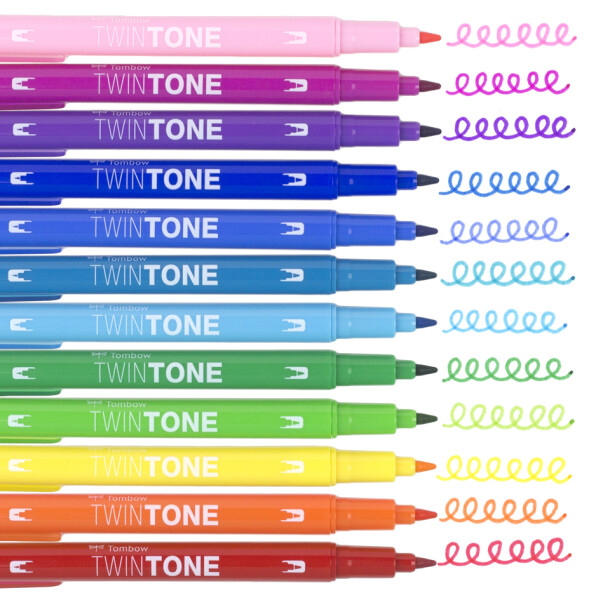 Tombow Doppelfasermaler "TwinTone" Rainbow, light blue