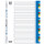 Oxford Kunststoff-Register, Zahlen, A4, farbig, 10-teilig
