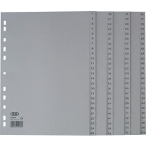 Oxford Kunststoff-Register, 1-100, DIN A4, grau, 100-teilig