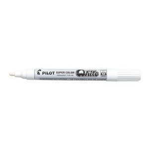PILOT Permanent-Marker SUPER COLOR White, medium, weiß