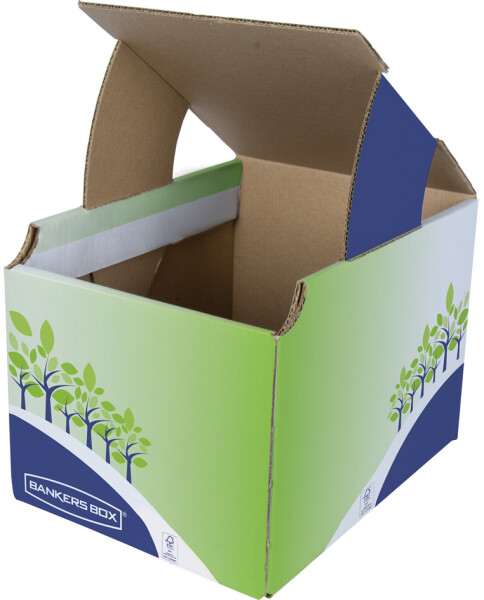 Fellowes BANKERS BOX Recycling-Behälter, klein, grün blau