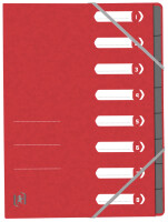 Oxford Ordnungsmappe Top File+, DIN A4, 8 Fächer, rot