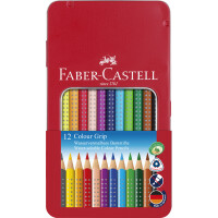FABER-CASTELL Dreikant-Buntstifte Colour GRIP, 12er Etui