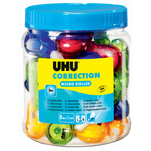 UHU Einweg-Mini-Korrekturroller Micro, 25er Bonboniere