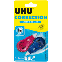 UHU Einweg-Mini-Korrekturroller Micro, 2er Blister