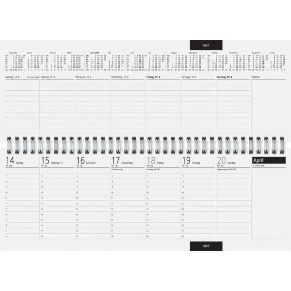 rido id&eacute; Tischkalender "Sequenz", 2027, blau