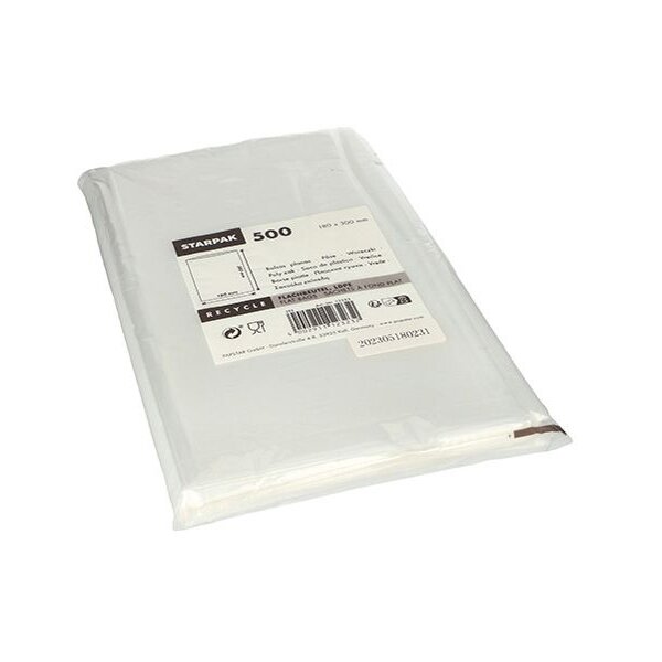 STARPAK Flachbeutel, Ma&szlig;e: (B)300 x (H)500 mm, transparent