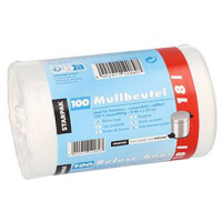 STARPAK Mülleimerbeutel HDPE, 18 Liter, weiß