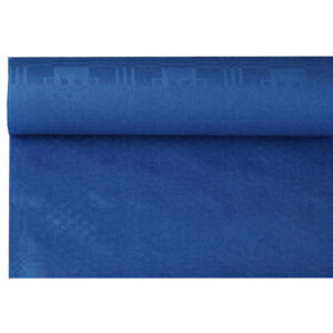 PAPSTAR Damast-Tischtuch, (B)1,2 x (L)8 m, dunkelblau