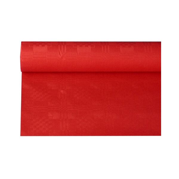 PAPSTAR Damast-Tischdecke, (B)1,2 x (L)8 m, rot