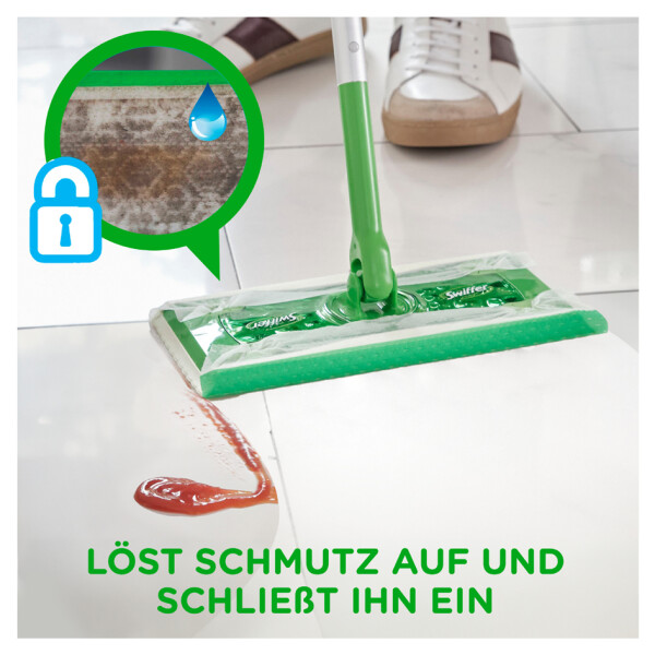 Swiffer Starter-Set Bodenwischer, Trocken- Nass-Wischtücher