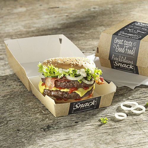 PAPSTAR Burgerbox "pure", Maße: 69 x 65 x 65 mm, mini