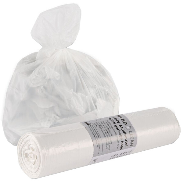 HYGOCLEAN HDPE-M&uuml;lleimerbeutel, 18 Liter, transparent, 8 my