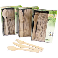 NATURE Star Holz-Gabel, aus Birkenholz, Länge: 160 mm