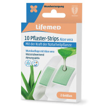 Lifemed Pflaster-Strips "Aloe vera", weiß, 10er