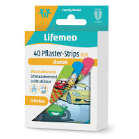 Lifemed Kinder-Pflaster-Strips "Autos", 40er Metallbox