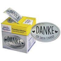 AVERY Zweckform Promotion-Etiketten "Danke", silber