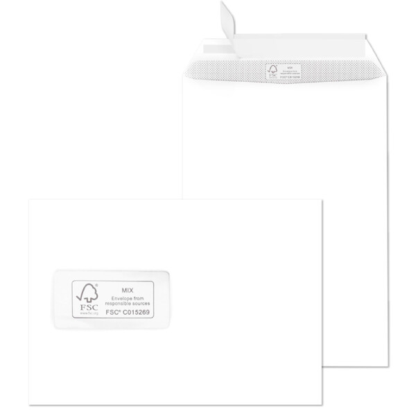 MAILmedia Versandtasche Offset wei&szlig;, C5, mit Fenster
