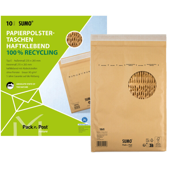 MAILmedia Papierpolster-Versandtasche SUMO, Typ D, braun