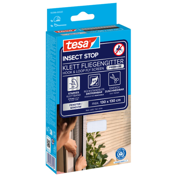tesa Fliegengitter COMFORT f&uuml;r Fenster, 1,30 m x 1,50 m