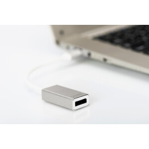 DIGITUS Adapterkabel, DisplayPort - USB-C, weiß, 20 cm