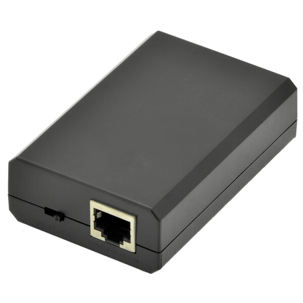 DIGITUS Gigabit PoE+ Splitter, RJ45 - RJ45, 24W, schwarz