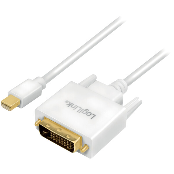 LogiLink Mini DisplayPort - DVI Adapterkabel, weiß, 3,0 m