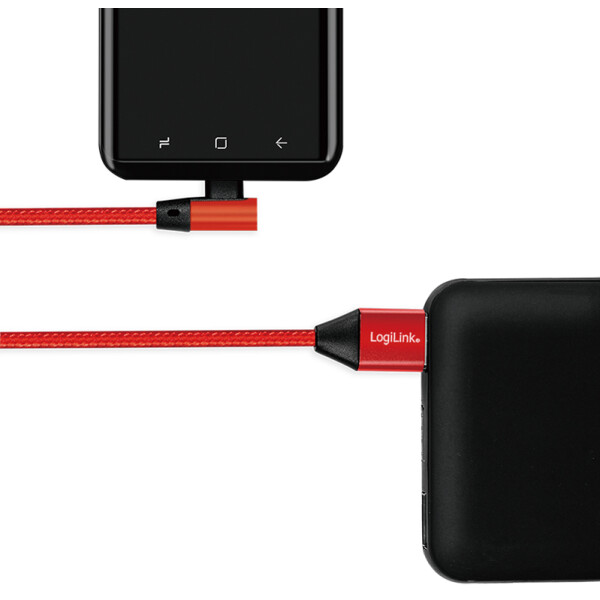 LogiLink USB 2.0 Kabel, USB-A - USB-C Stecker, 0,3 m