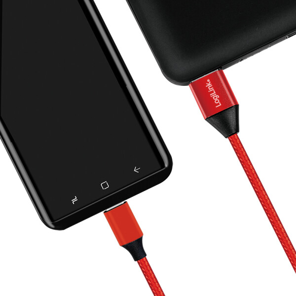 LogiLink USB 2.0 Kabel, USB-A - USB-C Stecker, 0,3 m