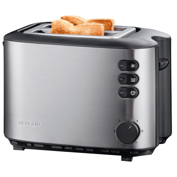 SEVERIN 2-Scheiben-Toaster AT 2514, Edelstahl schwarz