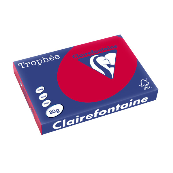 Clairefontaine Multifunktionspapier Trophée, A3, kirschrot