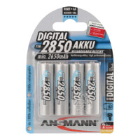 ANSMANN Digital NiMH Akku, Mignon AA, 2.850 mAh, 4er Blister
