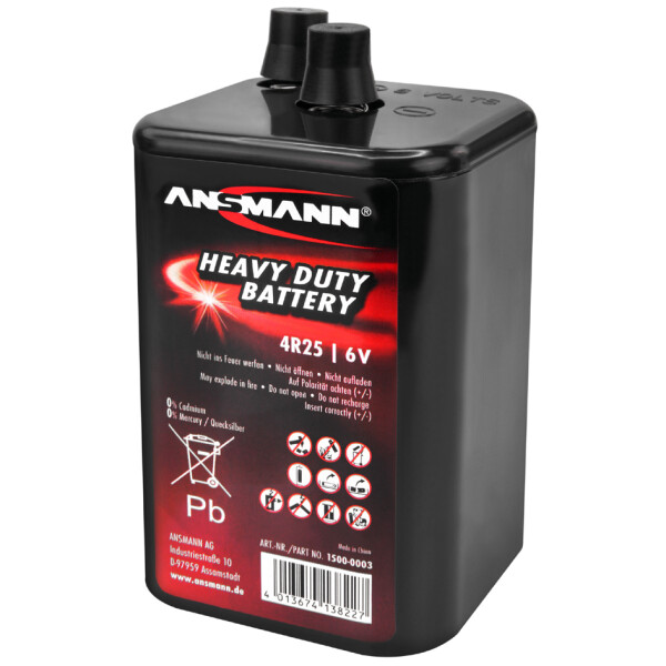 ANSMANN Zink-Kohle Batterie, 4R25, 6 Volt