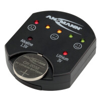 ANSMANN Batterie- Akku-Tester, für Knopfzellen, schwarz