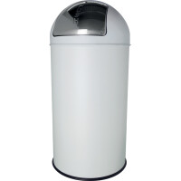 helit Edelstahl-Abfalleimer "the dome", 50 Liter, silber