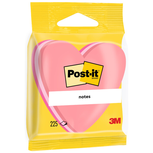 Post-it Haftnotizen notes, Herz-Form, 70 x 70 mm