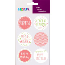HEYDA Geschenke-Sticker "Birthday",...