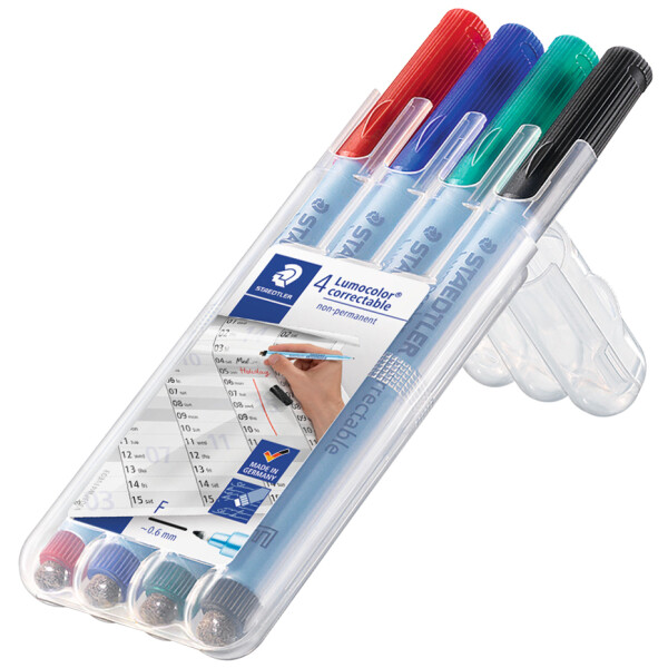 STAEDTLER Lumocolor correctable NonPermanent-Marker 305F,4er