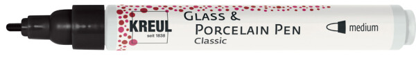 KREUL Glass & Porcelain Pen Classic, schwarz