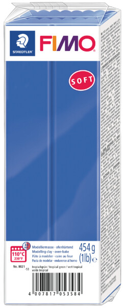 FIMO SOFT Modelliermasse, ofenhärtend, brilliantblau, 454 g