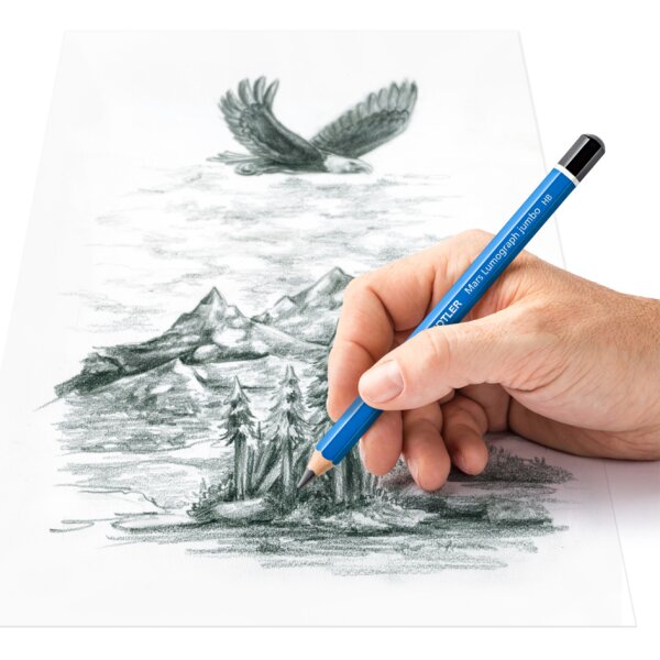 STAEDTLER Bleistift Mars Lumograph jumbo, H&auml;rtegrad: HB