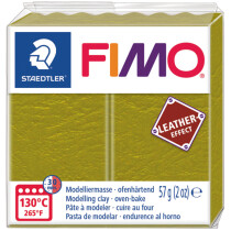FIMO EFFECT LEATHER Modelliermasse, olive, 57 g