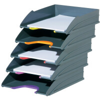 DURABLE Briefablagen-Set VARICOLOR, grau farbiger Verlauf