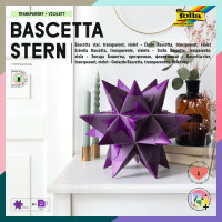 folia Bascetta Stern, violett, transparent, Ø 30 cm