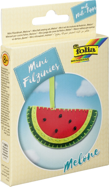 folia Mini Filz-Nähset "Filzinies", 14-teilig, Melone