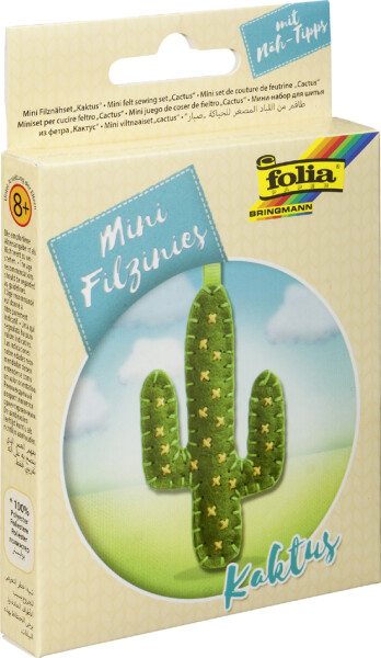 folia Mini Filz-Nähset "Filzinies", 6-teilig, Kaktus