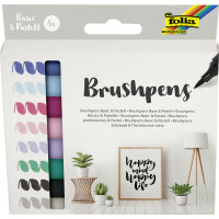 folia Pinselstift Brush Pens "Basic", 4er Set