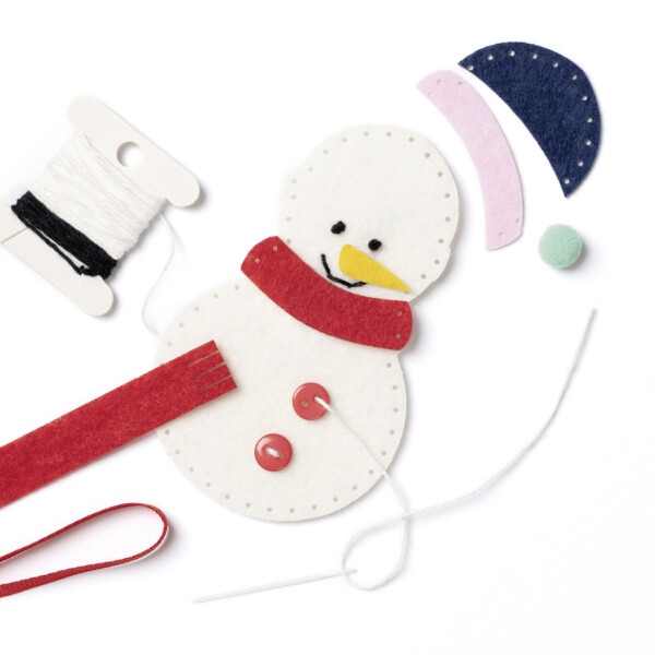 folia Mini Filz-N&auml;hset "Filzinies", 14-teilig, Schneemann